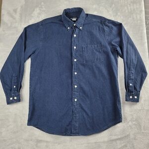 Vintage Duncan Row Men's Shirt Denim Shirt Long Sleeve Blue Size M Medium